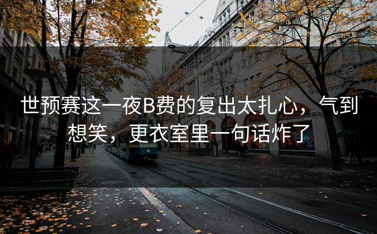 世预赛这一夜B费的复出太扎心,气到想笑,更衣室里一句话炸了 世预赛这一夜B费的复出太扎心,气到想笑,更衣室里一句话炸了
